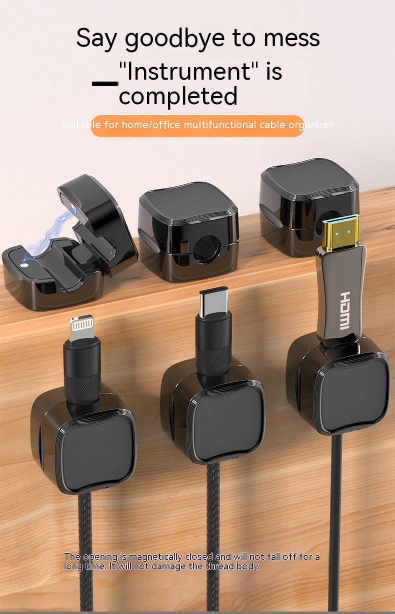 CableNest™ Magnetic Cable Clips – 6 Pack