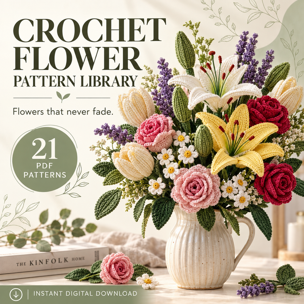 Crochet Flower Pattern Library