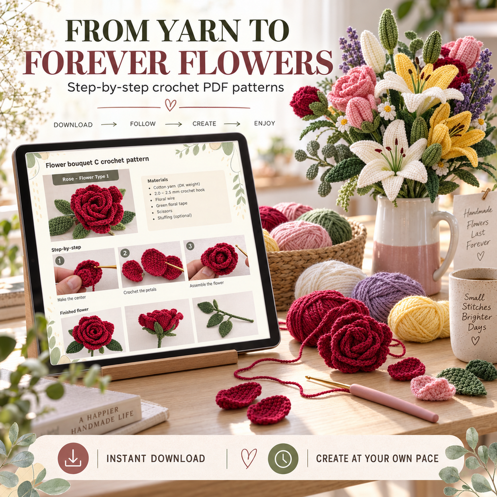 Crochet Flower Pattern Library