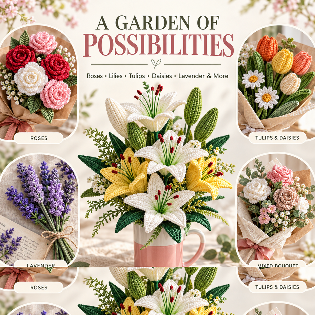 Crochet Flower Pattern Library