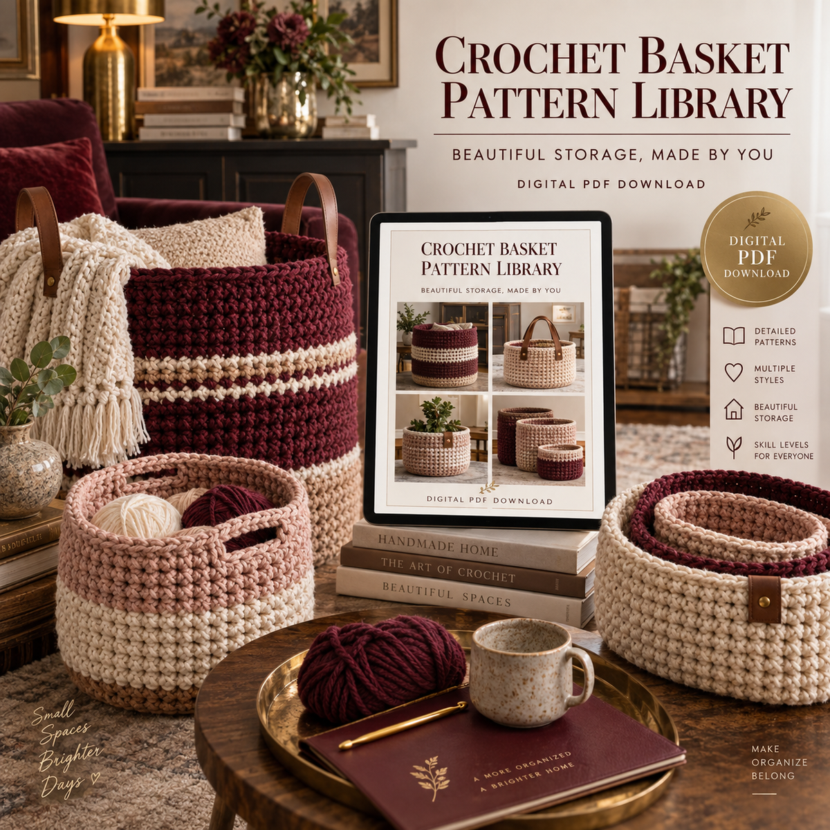 Crochet basket pattern library