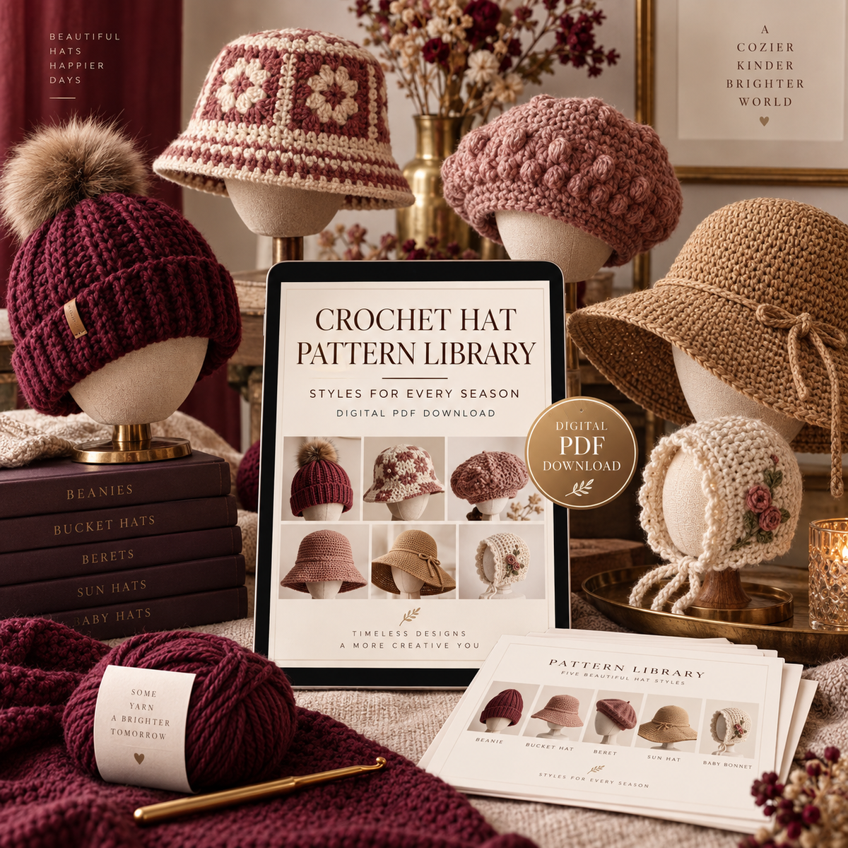 Crochet hat pattern library